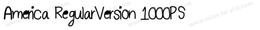 America RegularVersion 1000PS 001字体转换